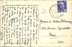 CPA SAINT-PAUL-de-VENCE rue du casse-cou