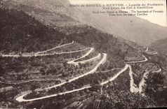 CPA lacets de Fontanin Col à Castillon SOSPEL à MENTON