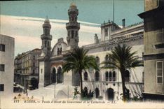 CPA ALGER palais d'hiver du gouverneur et la cathédrale