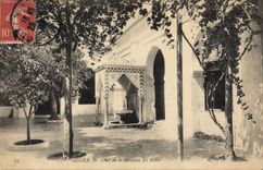 CPA ALGER cour de la Mosquée El-Kébir