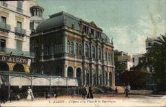 CPA ALGER place de la République et l'opéra