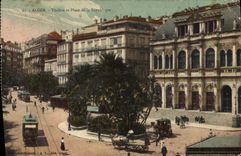 CPA ALGER place de la République et théâtre