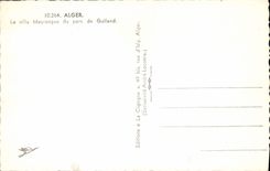 CPA ALGER villa Mauresque du parc de Galland