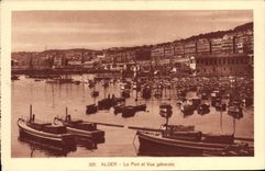 CPA ALGER vue générale le port