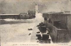 CPA ALGER la Marine par un coup de vent