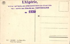 CPA ALGER palais d'été du gouverneur cour intérieure