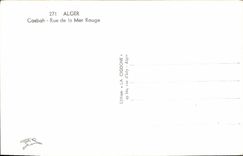 CPA ALGER Casbah rue de la mer rouge