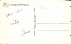 CPA ALGER place du gouvernement chambre de commerce grande Mosquée