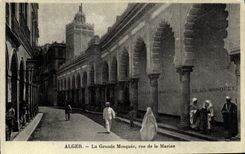 CPA ALGER grande Mosquée rue de la marine