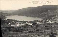CPA Gerardmer Vue Sur La Ville Et Le Lac Prise De La Tete du costel