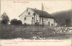CPA col du Bonhomme entre St Die Et Colmar Le Poteau Frontiere entre Vosges et Alsace