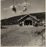 CPA Vosges Col De La Schlucht téléski télésiège station du départ