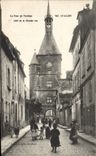 CPA Avallon Cote De La Grande Rue tour de l'horloge