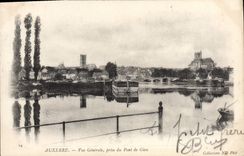CPA Auxerre Vue Generale Prise Du Pont De Gien