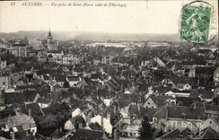 CPA Auxerre Vue Prise De Saint Pierre