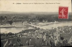 CPA Joigny Panorama Pris De I'Eglise Saint Jean