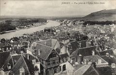 CPA Joigny Vue Prise De I'Eglise Notre Dame