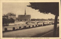 CPA Sens Le Nouveau Pont Et I'Eglise Saint Maurice