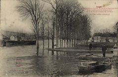 CPA Sens Le Clos Le Roi Submerge crues de 1910