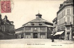 CPA Sens Le Marché Couvert