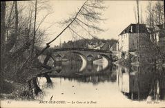 CPA Arcy Sur Cure La Cure Et Le Pont