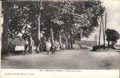 CPA Cravant Place De la Gare