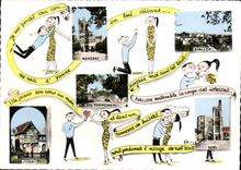 CPSM bon Souvenir De I'Yonne au cou de ma l'Yonne