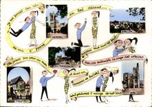 CPSM bon Souvenir De I'Yonne au cou de ma l'Yonne