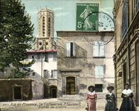 CPA Aix En Provence La Cathedrale Saint Sauveur Entree Du Cloitre
