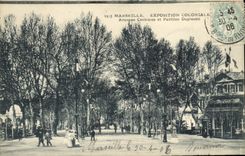 CPA Marseille exposition coloniale Avenue Centrales Et Pavillon Duplessis