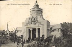 CPA Marseille Exposition Coloniale Palais Des Beaux Arts