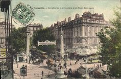 CPA Marseille Carrefour De La Cannebiere Et Du Cours Saint Louis