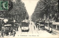 CPA Marseillais Cours Belsunce tramway