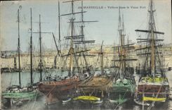 CPA Marseille Voillers gans Le Vieux Port