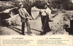 CPA Marseille Le Parisien Paris Dans La Seine le Marseillais
