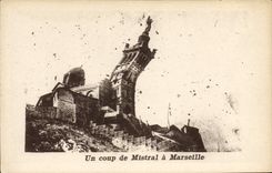 CPA Marseille Un Coup De Mistral