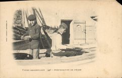 CPA Marseille Preparatifs De Peche