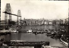 CPSM Marseille Bassin Du Carenage Et Pont Transbordeur