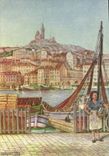 CPSM Marseille Colline De Notre Dame de La Garde illustrateur TANNER 1939