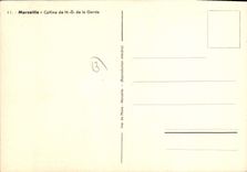 CPSM Marseille Colline De Notre Dame de La Garde illustrateur TANNER 1939