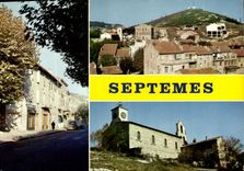 CPSM Septemes Les Vallons Rue Principale Vue Generale L'Eglise