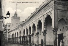 CPA Alger Grande Mosquee Rue De La Marine