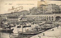 CPA Alger Le Boulevard Et Le Sport Nautique