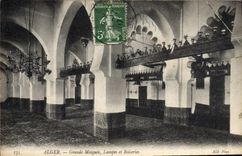 CPA Alger Grand Mosquee Lampes Et Boiseries