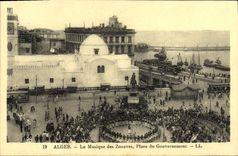 CPA Alger la Musique Des Zouaves Place Du Gouvernement
