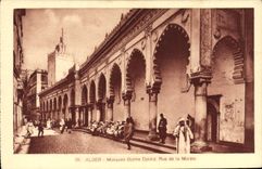 CPA Alger Mosquee Djama Djedid Rue De la Marine