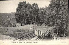 CPA Alger Abords D'Un Cimetiere Le Vendredi