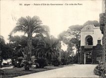 CPA Alger Palais D'Eté Du Gouverneur Un Coin Du Parc