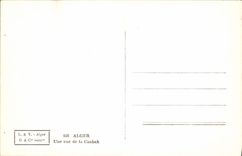 CPA Alger Une Rue De La Casbah