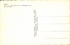 CPA Alger Le Boulevard De La Republique Pris De I'Amiraute